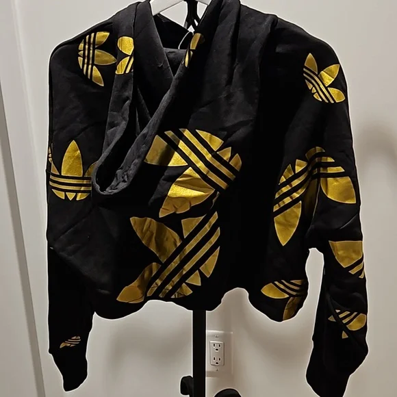BNWT Adidas Originals Cropped Hoodie Size S - Picture 6 of 8